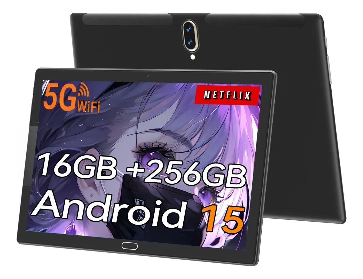 Tablet 10 Pol Android 15 16gb Ram 256gb Rom Wifi Tela Hd Preto