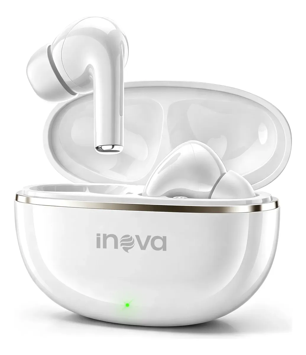Fone De Ouvido Bluetooth 6.0 Tws Com Cancelamento De Ruído Branco