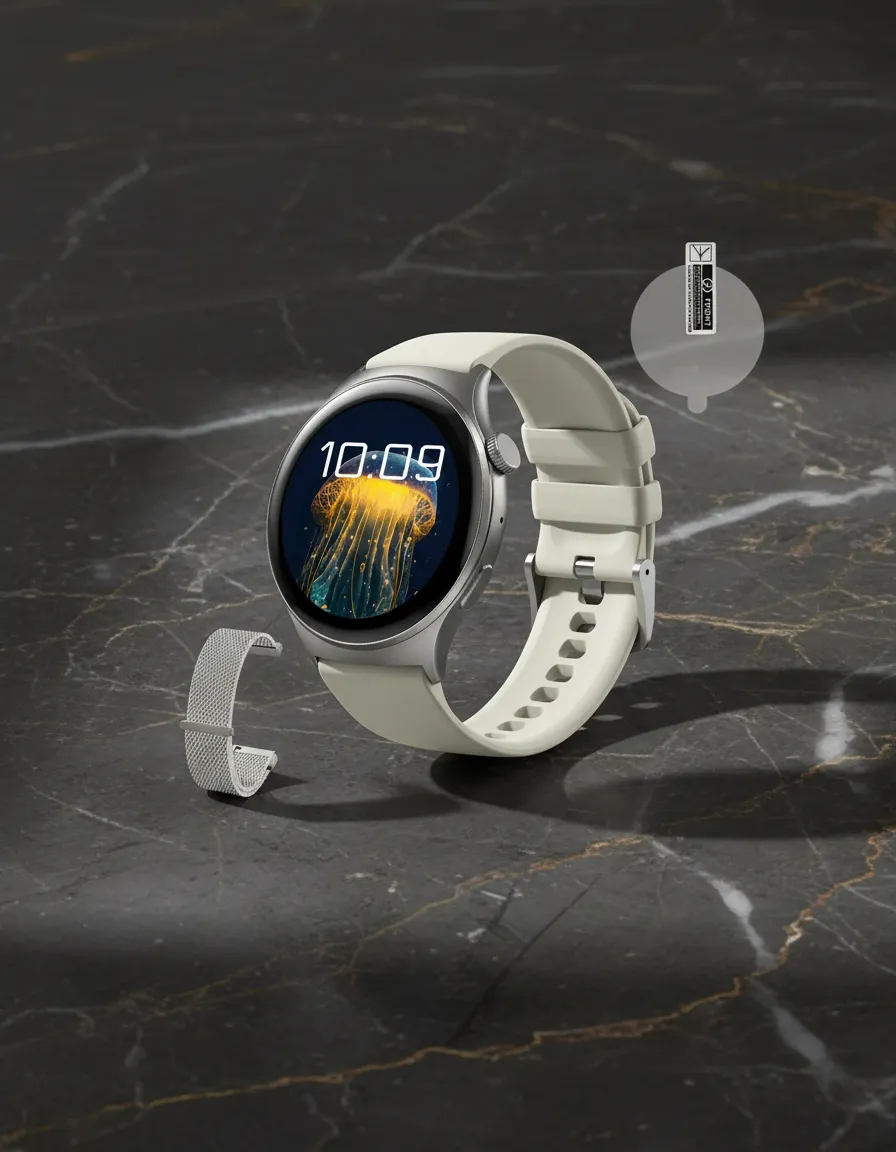 Smartwatch Esportivo Betdow Fb060 Tela Hd Prova Ip68 1.39 Prateado Mesh