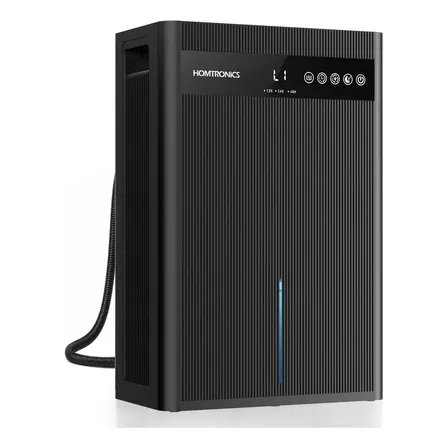 Desumidificador Homtronics de 3 L Silencioso com Temporizador e Drenagem Contínua
