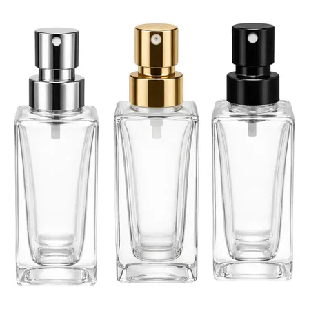 Kit 100 Uni Frascos Recrave Perfume 15ml Square Decant Mini Dourado