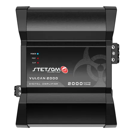 Amplificador Stetsom 4 Ohms Vulcan 2000.1 2000w Rms Preto 4 Ohms