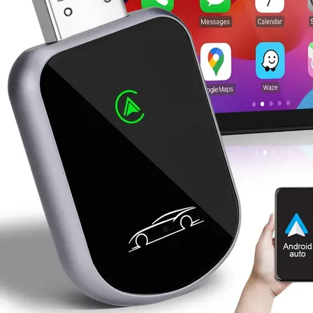 Adaptador Carplay Sem Fio E Android Auto Wireless Para Usb/usb-c, Com iPhone E Android, Plug And Play