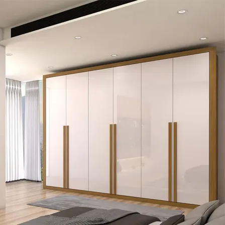 Guarda-roupa Casal Classic 6 Portas 6 Gavetas 100% Mdf Cinam Bege