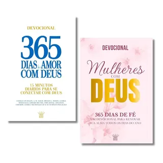 Kit 2 Devocionais: 365 Dias De Amor Com Deus + Mulheres Com Deus