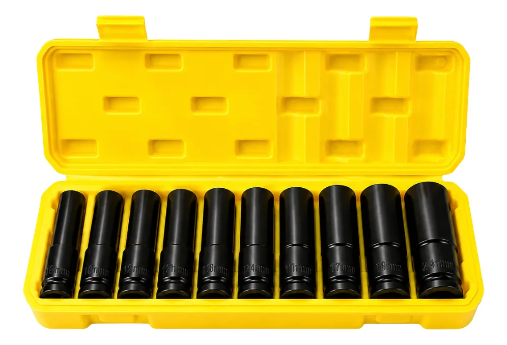 Jogo De Soquete Longo Sextavado Impacto 8 A 24 Mm 10 Pçs Crv 3923