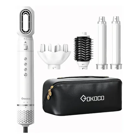 Secador De Cabelo Gd031 Com 5 Em 1 Escova Hot Air Styler Branco