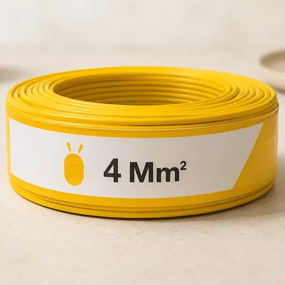Cabo Flexível 4 Mm² Illuminix Rolo Com 100 Metros 750v Amarelo