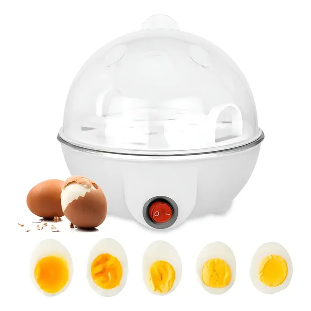 Cozedor Elétrico De Ovos A Vapor Portátil 110v Tem Tudo Branco 50hz/60hz