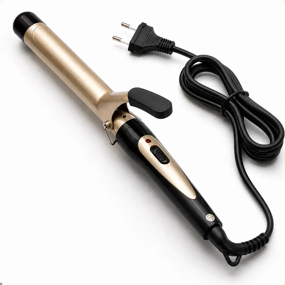 Modelador De Cachos 25mm Cerâmico Profissional Bivolt Ondas Dourado 127/220v