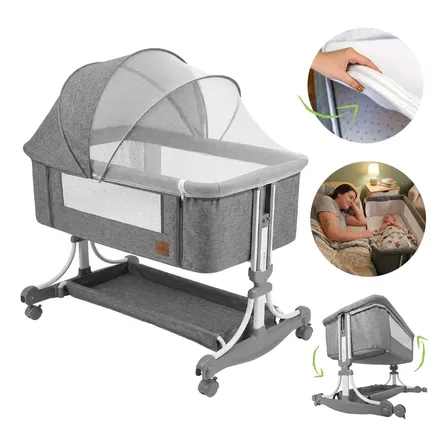 Berço Portátil PipDip Co-Sleeper, Com Balanço e Colchão Extra Grosso