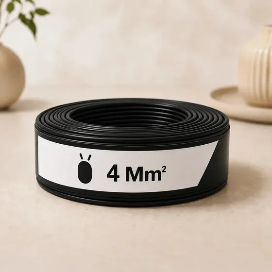 Cabo Flexível 4 Mm² Illuminix Rolo Com 100 Metros 750v Preto
