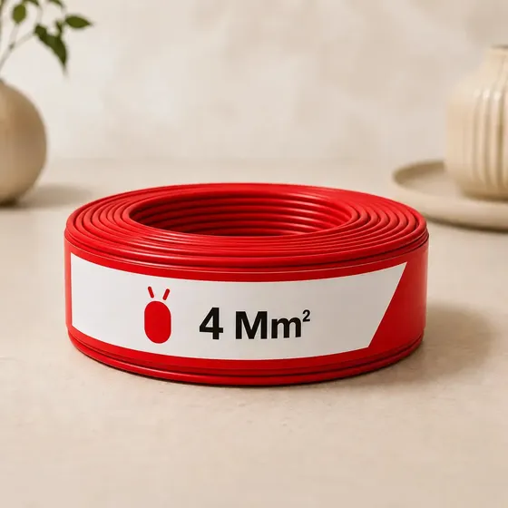 Cabo Flexível 4 Mm² Illuminix Rolo Com 100 Metros 750v Vermelho