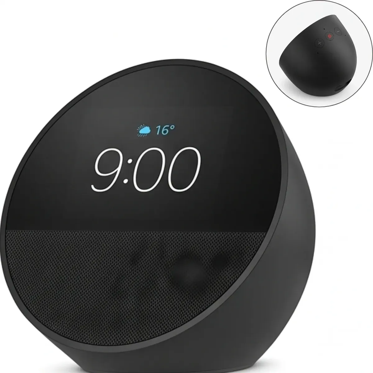 Echo Dot Spot Amazon Com Relógio Caixa De Som Inteligente Preto