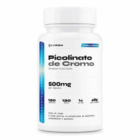Picolinato De Cromo 500mg 120 Cápsulas - Kyron