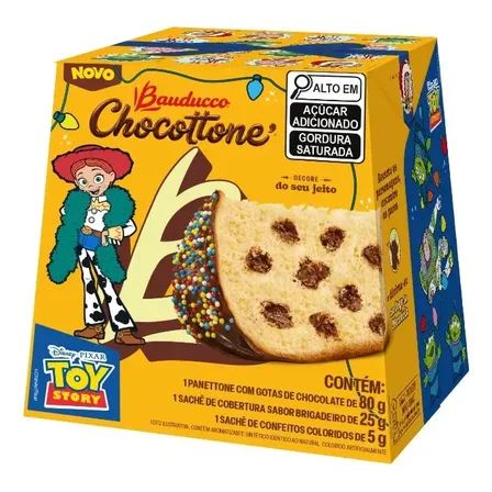 Mini Chocottone Bauducco Toy Story Com Gotas 80g Chocolate