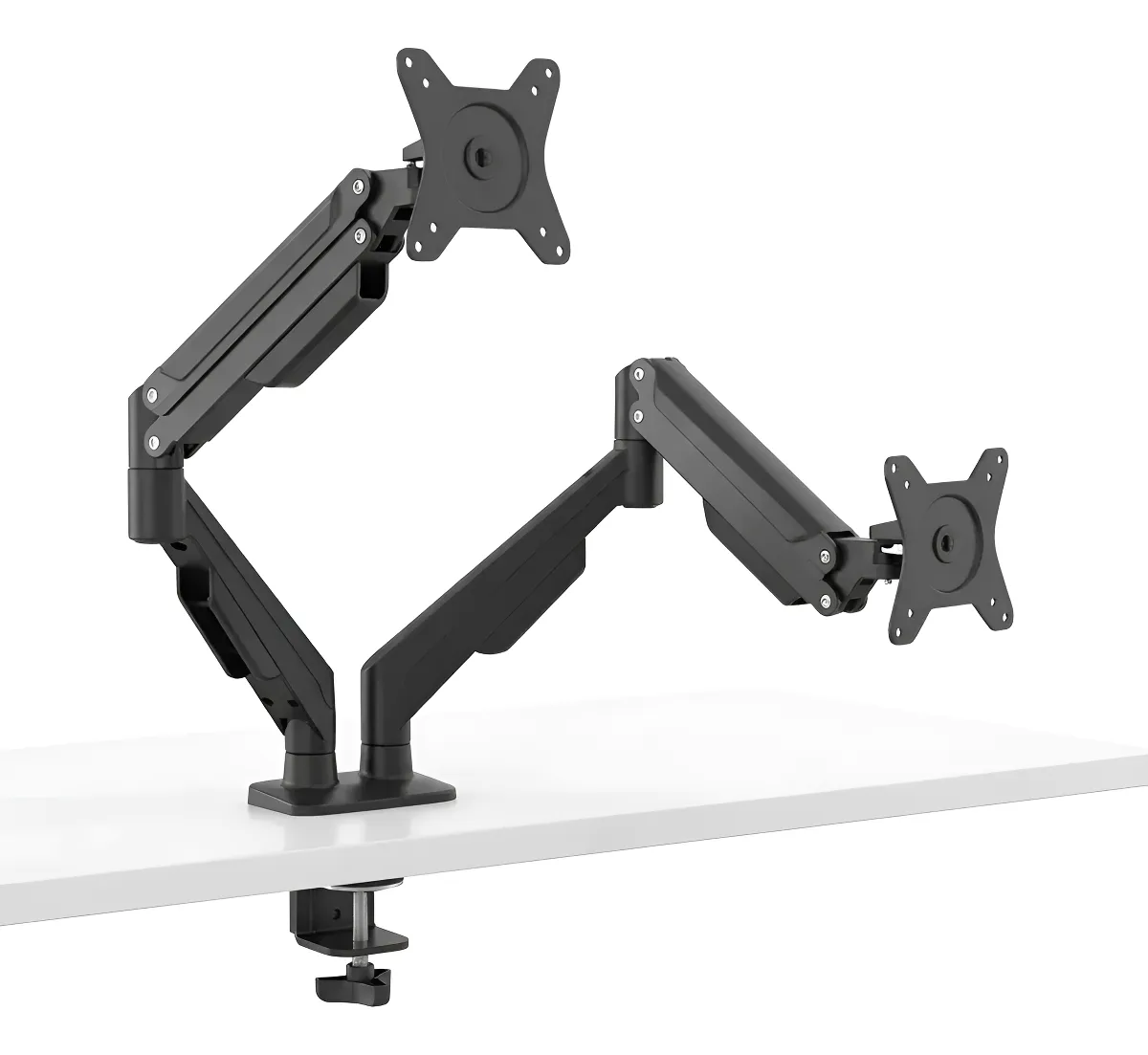 Suporte Articulado Pistão Gás 2 Monitores 13 A 32 Vesa Mesa Preto