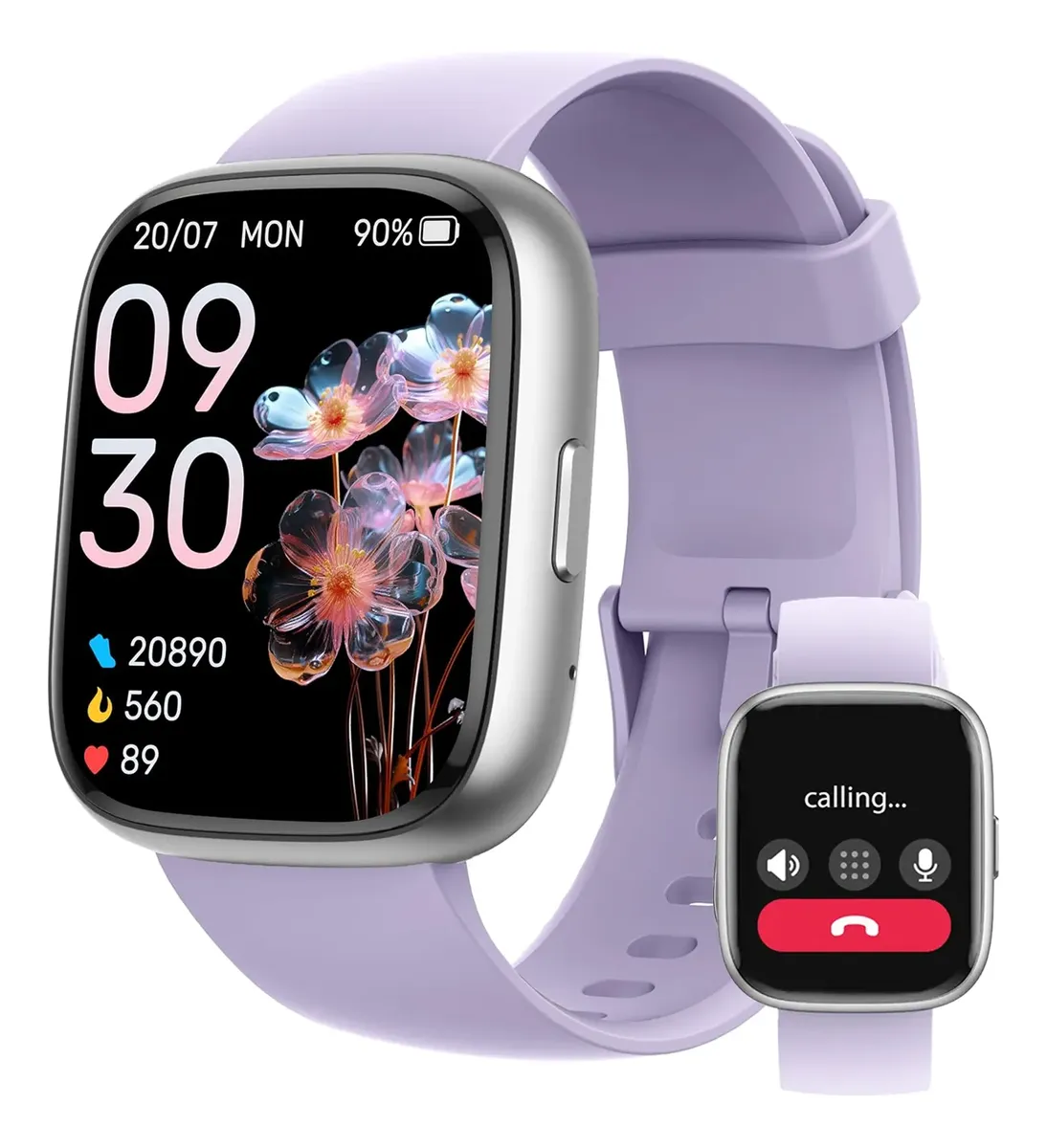 Smartwatch Alexa Bluetooth Chamada Tela 1.83 Ip68 120 Esport Lilás