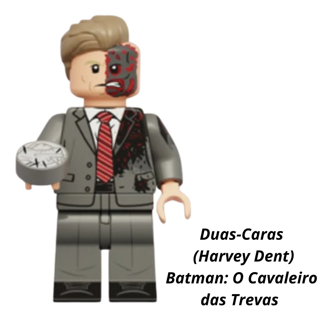 Brinquedo Mini Figura Herois Marvel Blocos De Montar 10 2 Caras Dark Nigh