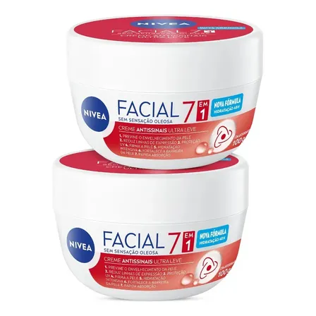 Kit Creme Facial Nivea Antissinais 7 Em 1 2 Unidades Todo Tipo De Pele Dia/noite