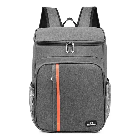 Mochila Cooler Bolsa 24l Térmica Cerveja Churrasco Praia Bag Cor Cinza