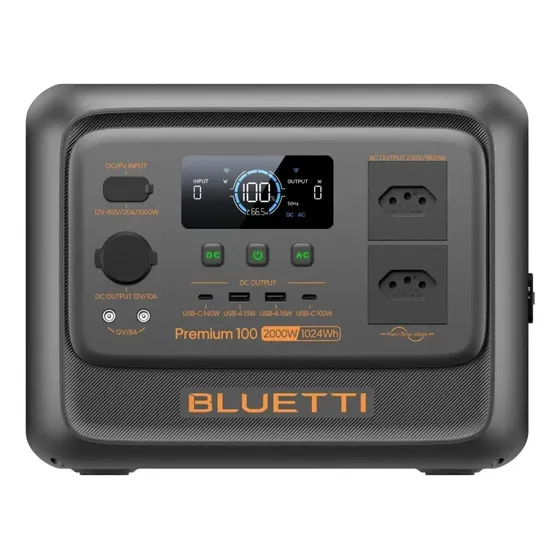 Estação De Energia Solar Bluetti Premium 100 2000w / 1024wh - 220v