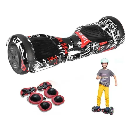 Hoverboard Elétrico Skate Overboard Bluetooth Cor Pirata
