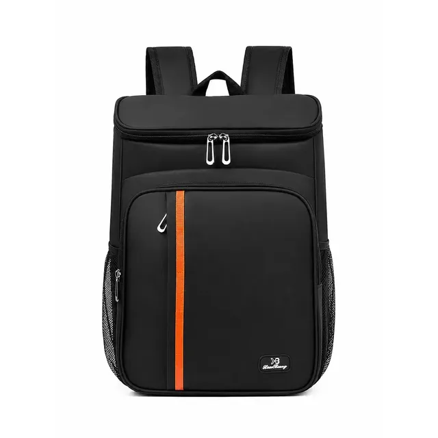 Mochila Térmica Cooler Grande Impermeável Para Cervejas E Bebidas Camping Praia Viagem Cor Preto