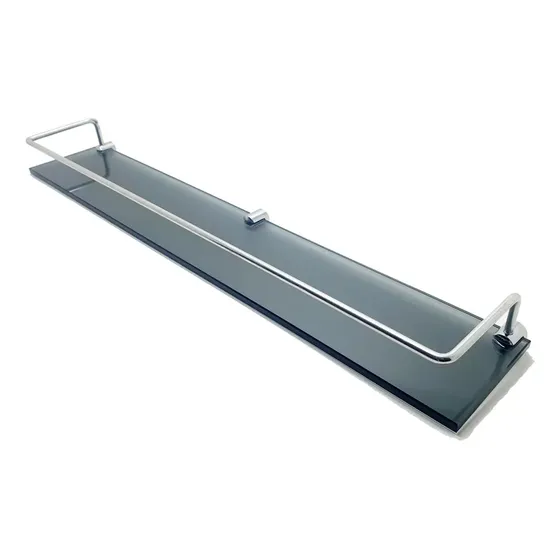 Porta Shampoo Reforcado Em Vidro Premium Mons Shop 60cm Fumê