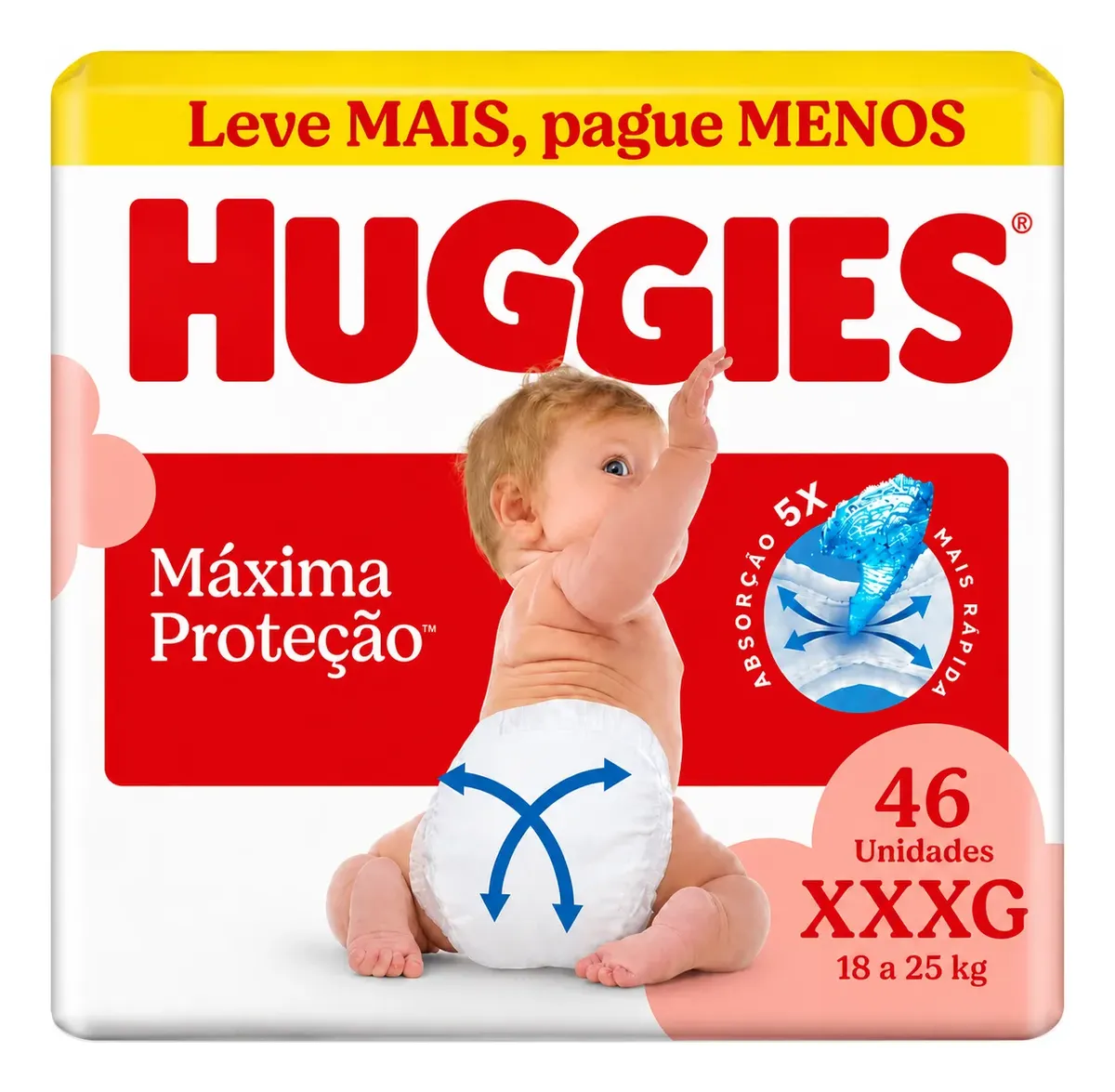 Fralda Descartável Huggies Máxima Proteção Xxxg Sem Gênero