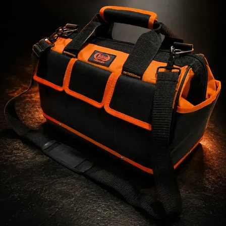 Bolsa De Ferramenta Mala Lona Eletricista Carpinteiro Média Laranja