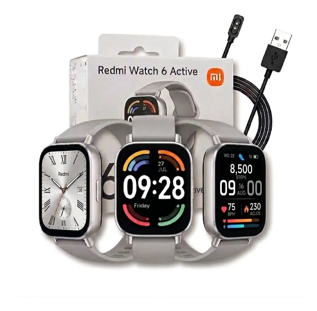 Redmi Watch 6 Active Xiaomi Lançamento Original Global Prata Prateado