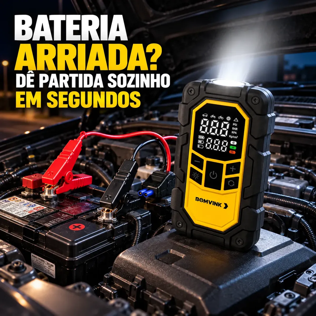 Auxiliar De Partida 400a Compressor De Ar Portátil