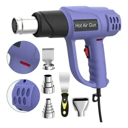 Soprador Térmico ABLEMARK 600 °C Para Artesanato, Com 5 Bicos e Aquecimento Rápido