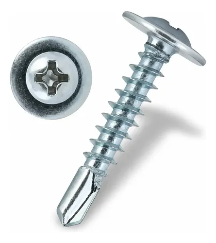 Parafuso Auto Brocante Flangeado Phillips 4.2mm x 19mm para Fixação em Chapas, Kit com 500