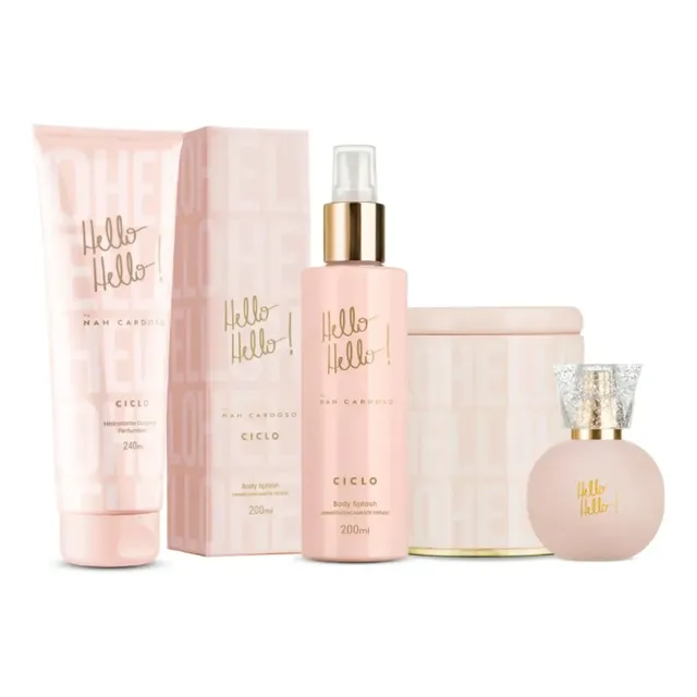 Ciclo Hello Hello! By Nah Cardoso para Ela Com Deo Colônia e Body Splash