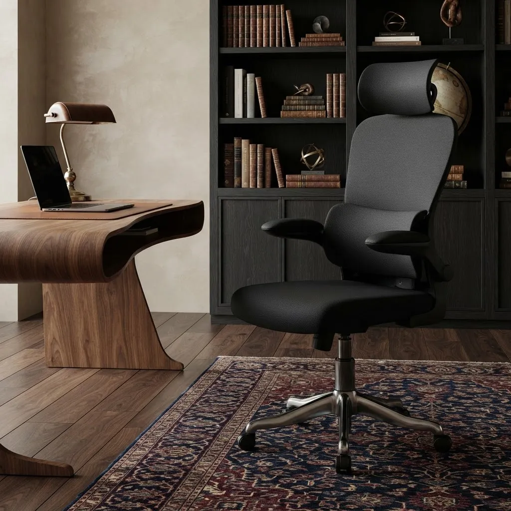 Cadeira Escritório Ergonômica Genebra B500 Malha Cor Preto Preto Malha