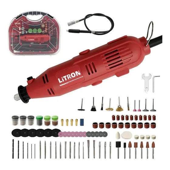 Mini Retifica Lixadeira 180W Kit Completo 6 Velocidades Potente Para Lixar Polir Cortar Artesanato Madeira Multiusoultiuso