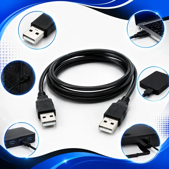 Cabo Usb A Macho X Macho Para Transferência De Dados Gurumania
