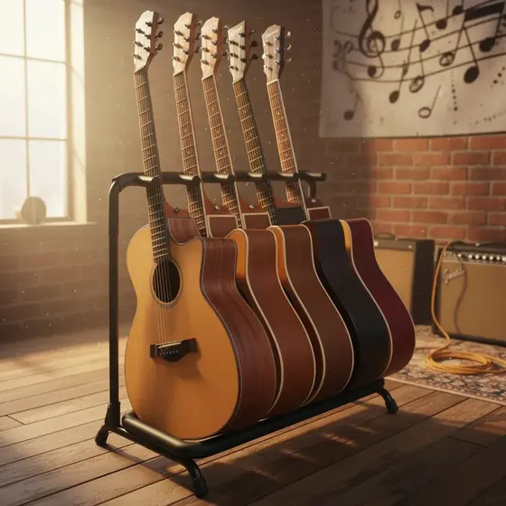 Suporte 5 Violões Guitarra Baixo Viola Emborrachado Klx