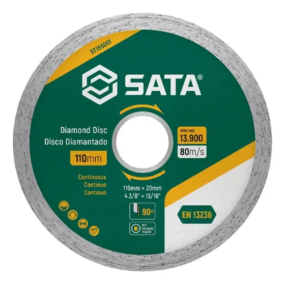 Disco de Corte Diamantado Contínuo Sata de 110" para Mármore e Cerâmica