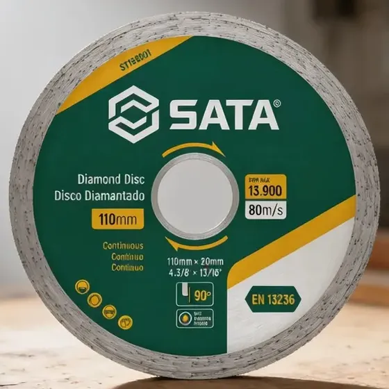 Disco De Corte Diamantado Continuo 180mm Sata St155004 Verde