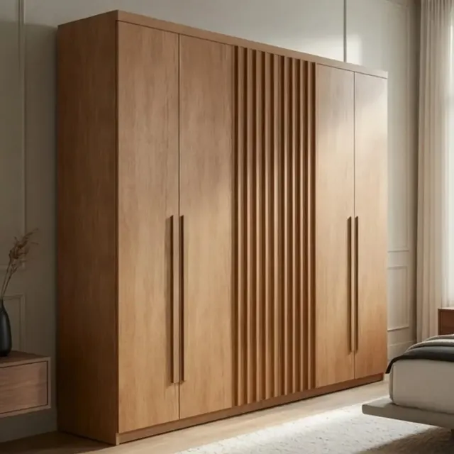 Guarda-roupa Casal 100% Mdf Com 6 Portas Multimóveis Cr35524 Marrom