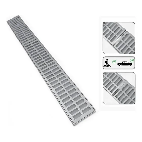 Ralo Linear 15x150cm Grelha O Coleta Água Pluvial