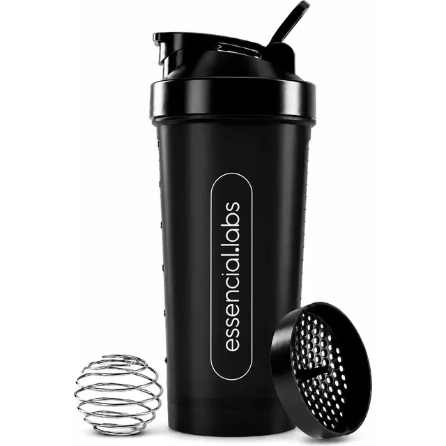 COQUETELEIRA / SHAKER Academia BPA Free Cor Preto - 600ml