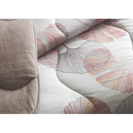 Coberdrom Edredom Grosso Dupla Face Blend Comfort Casal Altenburg Rosa Floral Florido