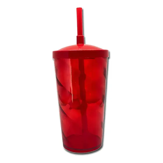 Kit 30 Copos Twister 500ml Tampa Normal | Festas E Decoração Cor Vermelho