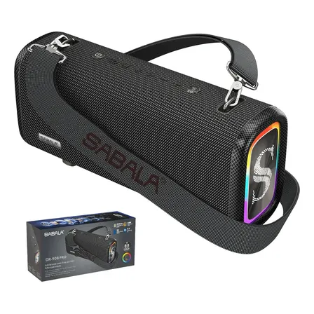 Caixa De Som Bluetooth 120w 20800mah Usb Sabala Dr-908 Pro Cor Preto 127/220v