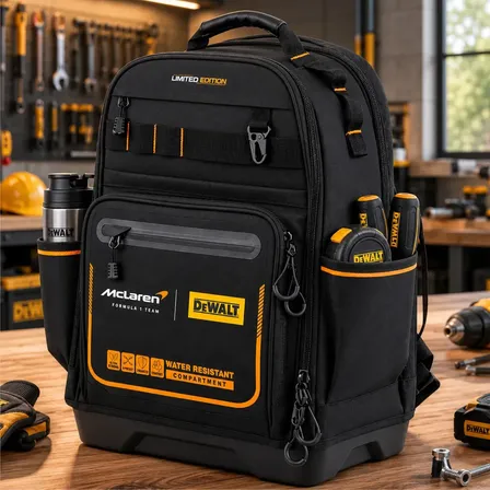 Mochila De Ferramenta Dewalt X Mclaren F1 Edição Especial Preto