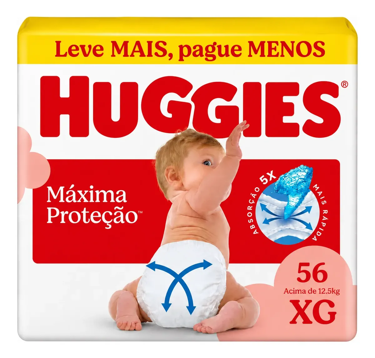 Fralda Descartável Huggies Máxima Proteção Extra Grande (xg) Sem Gênero